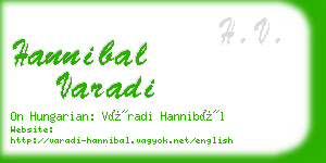 hannibal varadi business card